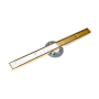 Infinity Drain 96" S-Stainless Steel Series High Flow Complete Kit with Tile Insert Frame with Cast Iron Drain Body, 3" No Hb Outlet Polished Gold