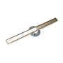 Infinity Drain 96" S-Stainless Steel Series High Flow Complete Kit with Tile Insert Frame with Cast Iron Drain Body, 3" No Hb Outlet Satin Champagne