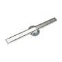 Infinity Drain 96" S-Stainless Steel Series High Flow Complete Kit with Tile Insert Frame with Cast Iron Drain Body, 3" No Hb Outlet Satin Stainless