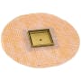 Infinity Drain 5” x 5” Flanged Tile Premium Center Drain Strainer with Factory Applied Schluter-KERDI Membrane for 3/4" Tile – Includes ABS Drain Body with 2" Outlet Polished Brass
