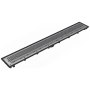 Infinity Drain 36" Complete Universal Infinity Drain Linear Drain Kit with ABS Channel and Square Pattern Grate Satin Stainless