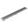 Infinity Drain 30" Complete Universal Infinity Drain Linear Drain Kit with PVC Channel and Square Pattern Grate Satin Stainless