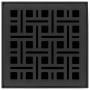 Infinity Drain 4" x 4" Premium Center Drain Strainer with Weave Pattern Decorative Plate and 2" Throat Matte Black