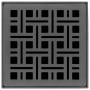 Infinity Drain 4" x 4" Premium Center Drain Strainer with Weave Pattern Decorative Plate and 2" Throat Gunmetal