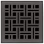 Infinity Drain 4" x 4" Premium Center Drain Strainer with Weave Pattern Decorative Plate and 2" Throat Oil Rubbed Bronze