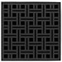 Infinity Drain 5" x 5" Premium Center Drain Strainer with Weave Pattern Decorative Plate and 2" Throat Matte Black