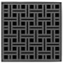 Infinity Drain 5" x 5" Premium Center Drain Strainer with Weave Pattern Decorative Plate and 2" Throat Gunmetal