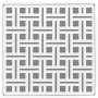 Infinity Drain 5" x 5" Premium Center Drain Strainer with Weave Pattern Decorative Plate and 2" Throat Matte White