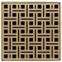 Infinity Drain 5" x 5" Premium Center Drain Strainer with Weave Pattern Decorative Plate and 2" Throat Polished Brass