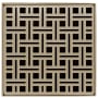 Infinity Drain 5" x 5" Premium Center Drain Strainer with Weave Pattern Decorative Plate and 2" Throat Satin Champagne