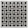 Infinity Drain 5" x 5" Premium Center Drain Strainer with Weave Pattern Decorative Plate and 2" Throat Satin Stainless
