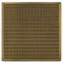 Infinity Drain 5" x 5" Premium Center Drain Strainer with Wedge Wire Pattern Decorative Plate, 2" Throat, and Hair Maintenance Kit Polished Gold