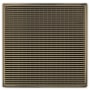 Infinity Drain 5" x 5" Premium Center Drain Strainer with Wedge Wire Pattern Decorative Plate, 2" Throat, and Hair Maintenance Kit Satin Bronze
