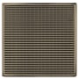 Infinity Drain 5" x 5" Premium Center Drain Strainer with Wedge Wire Pattern Decorative Plate, 2" Throat, and Hair Maintenance Kit Satin Champagne