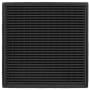 Infinity Drain 4" x 4" Premium Center Drain Kit with Wedge Wire Pattern Decorative Plate – Includes Cast Iron Drain Body with 2" Outlet Matte Black