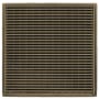 Infinity Drain 4" x 4" Premium Center Drain Kit with Wedge Wire Pattern Decorative Plate – Includes Cast Iron Drain Body with 2" Outlet Satin Bronze