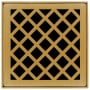 Infinity Drain 4" x 4" Premium Center Drain Strainer with Criss-Cross Pattern Decorative Plate, 2" Throat, and Hair Maintenance Kit Polished Gold
