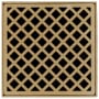 Infinity Drain 5" x 5" Premium Center Drain Kit with Criss-Cross Pattern Decorative Plate – Includes ABS Drain Body with 2" Outlet Polished Brass