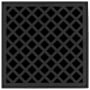Infinity Drain 5" x 5" Premium Center Drain Kit with Criss-Cross Pattern Decorative Plate – Includes PVC Drain Body with 2" Outlet Matte Black