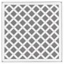 Infinity Drain 5" x 5" Premium Center Drain Kit with Criss-Cross Pattern Decorative Plate – Includes PVC Drain Body with 2" Outlet Matte White