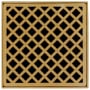 Infinity Drain 5" x 5" Premium Center Drain Kit with Criss-Cross Pattern Decorative Plate – Includes PVC Drain Body with 2" Outlet Polished Gold