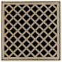 Infinity Drain 5" x 5" Premium Center Drain Kit with Criss-Cross Pattern Decorative Plate – Includes PVC Drain Body with 2" Outlet Satin Champagne