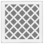 Infinity Drain 4" x 4" Premium Center Drain Kit with Criss-Cross Pattern Decorative Plate – Includes Stainless Steel Bonded Flange Drain Body with 2" No Hub Outlet Matte White