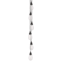 Innovations Lighting Milan 6 Light 8" Wide Multi Light Pendant Matte Black / Striped Clear