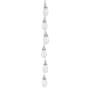 Innovations Lighting Milan 6 Light 8" Wide Multi Light Pendant Polished Nickel / Striped Clear
