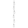 Innovations Lighting Milan 6 Light 8" Wide Multi Light Pendant Brushed Satin Nickel / Striped Clear