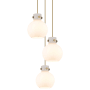 Innovations Lighting Newton Sphere 3 Light 16" Wide Multi Light Pendant Brushed Brass / White