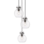 Innovations Lighting Newton Sphere 3 Light 16" Wide Multi Light Pendant Matte Black / Clear