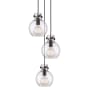 Innovations Lighting Newton Sphere 3 Light 16" Wide Multi Light Pendant Matte Black / Seedy