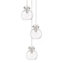 Innovations Lighting Newton Sphere 3 Light 16" Wide Multi Light Pendant Polished Nickel / Clear