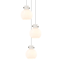 Innovations Lighting Newton Sphere 3 Light 16" Wide Multi Light Pendant Polished Nickel / White