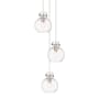 Innovations Lighting Newton Sphere 3 Light 16" Wide Multi Light Pendant Brushed Satin Nickel / Clear