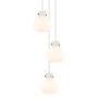 Innovations Lighting Newton Sphere 3 Light 16" Wide Multi Light Pendant Brushed Satin Nickel / White