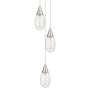 Innovations Lighting Malone 3 Light 14" Wide Multi Light Pendant Brushed Satin Nickel / Striped Clear