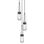 Innovations Lighting Milan 3 Light 12" Wide Multi Light Pendant Matte Black / Clear