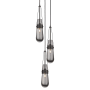 Innovations Lighting Milan 3 Light 12" Wide Multi Light Pendant Matte Black / Light Smoke