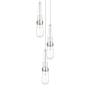 Innovations Lighting Milan 3 Light 12" Wide Multi Light Pendant Polished Nickel / Clear