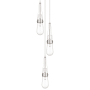 Innovations Lighting Milan 3 Light 12" Wide Multi Light Pendant Brushed Satin Nickel / Clear