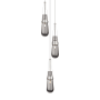 Innovations Lighting Milan 3 Light 12" Wide Multi Light Pendant Brushed Satin Nickel / Light Smoke