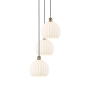 Innovations Lighting White Venetian 3 Light 17" Wide Suspension Multi Light Pendant Antique Brass