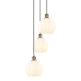 Innovations Lighting White Venetian 3 Light 15" Wide Suspension Multi Light Pendant Antique Brass