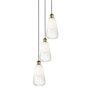 Innovations Lighting Brookhaven Almond 3 Light 13" Wide Multi Light Pendant Antique Brass / Opal