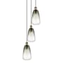 Innovations Lighting Brookhaven Almond 3 Light 13" Wide Multi Light Pendant Antique Brass / Slate