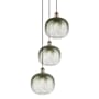 Innovations Lighting Brookhaven Sphere 3 Light 17" Wide Multi Light Pendant Antique Brass / Slate