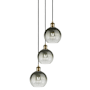 Innovations Lighting Brookhaven Globe 3 Light 15" Wide Multi Light Pendant Antique Brass / Slate