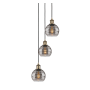 Innovations Lighting Rochester 3 Light 12" Wide Multi Light Pendant Antique Brass / Smoked